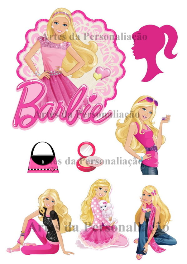Topo de Bolo Barbie