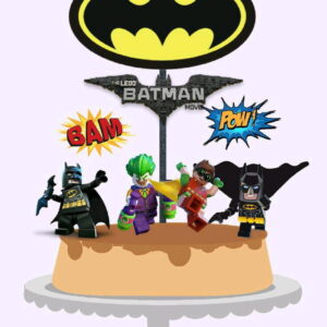 Topo de Bolo Batman Lego + 4 Arquivos a Sua Escolha