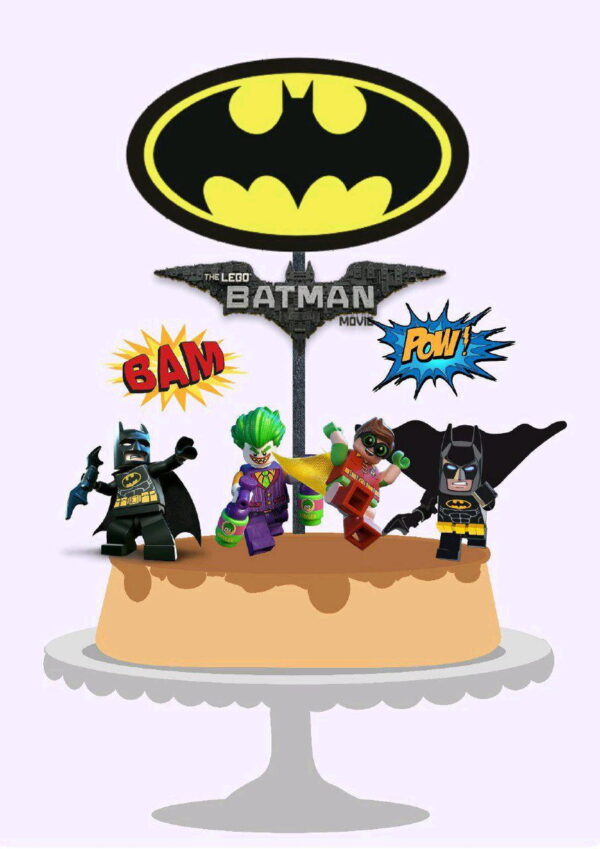 Topo de Bolo Batman Lego + 4 Arquivos a Sua Escolha