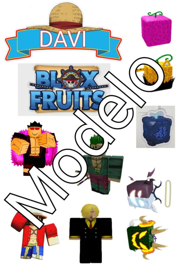 Arquivo Topo de Bolo Blox Fruits One Piecr