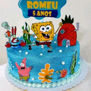 Topo de Bolo Bob Esponja