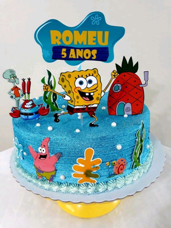 Topo de Bolo Bob Esponja
