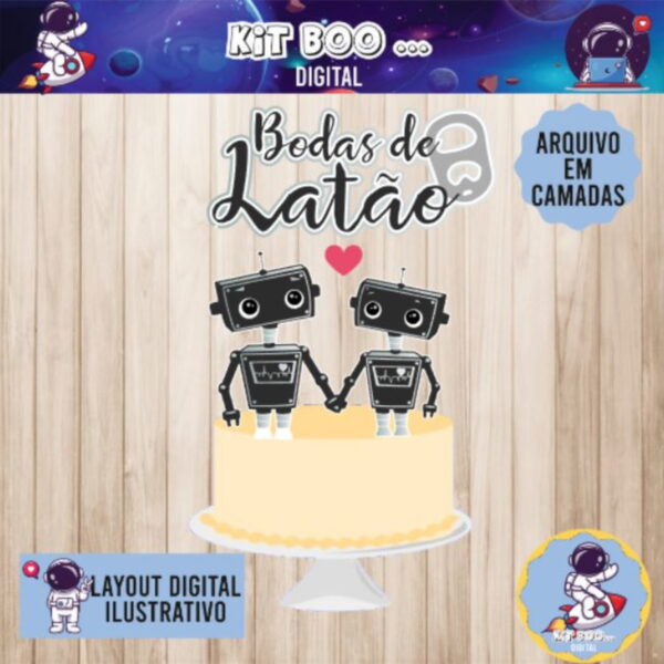Arquivo Topo de Bolo - Bodas de Latão 7 anos