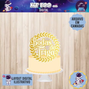 Arquivo Topo de Bolo - Bodas de Trigo 3 anos