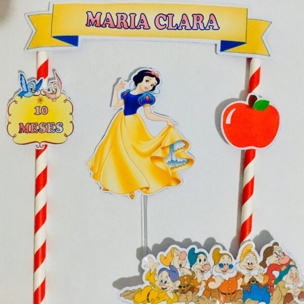 Topo De Bolo Branca De Neve