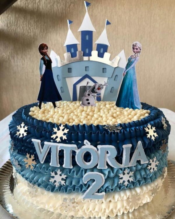 Topo de Bolo Camadas - Frozen - Artes Studio 1701