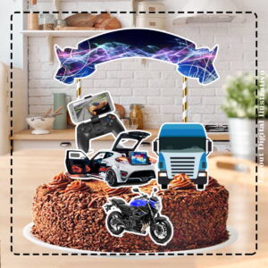TOPO DE BOLO CARRO CARRO DE SOM 02 - ARQUIVO DIGITAL