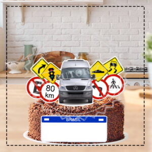 TOPO DE BOLO CARRO PLACAS - ARQUIVO DIGITAL