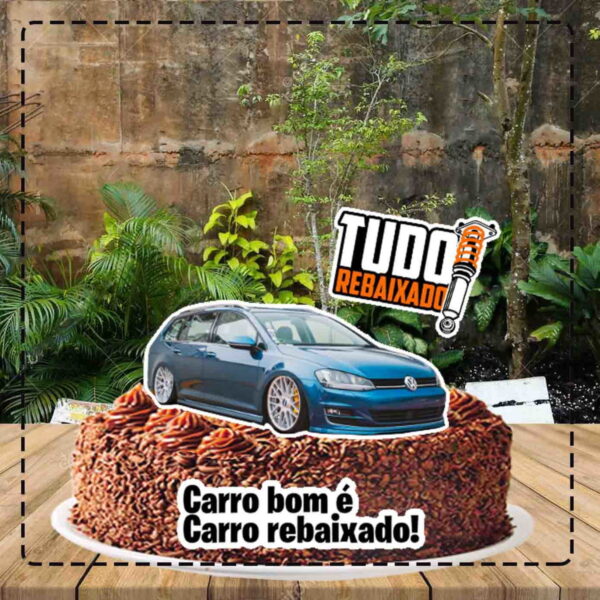 Topo de Bolo Carro Rebaixado - 0594 - Arquivo Digital - Image 4