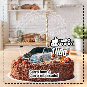 TOPO DE BOLO CARRO REBAIXADO - ARQUIVO DIGITAL