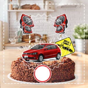TOPO DE BOLO CARRO SENTE O GRAVE - ARQUIVO DIGITAL