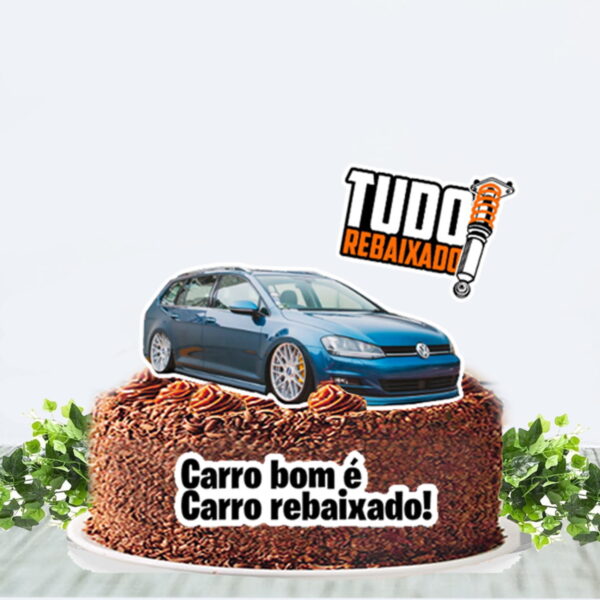 Topo de Bolo Carro Turbinado Arquivo Digital