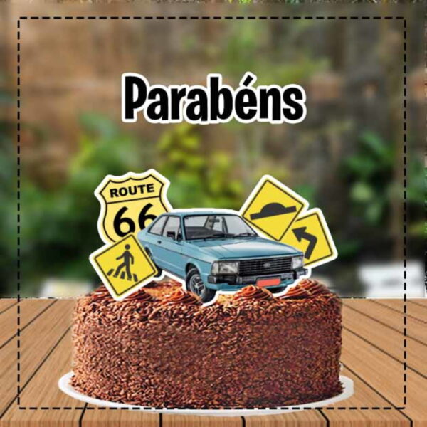Topo de Bolo Carros Antigos Corcel Ref 1483 Arquivo Digital