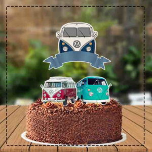 Topo de Bolo Carros Antigos Kombi Ref 2169 - Arquivo Digital