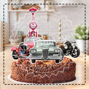 TOPO DE BOLO CARROS ANTIGOS REF 03 - ARQUIVO DIGITAL