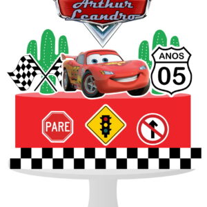 Topo de Bolo Carros - Arquivo de Corte