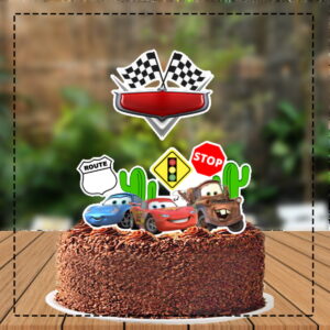 Topo de Bolo Carros Mac Queen - Ref 4190 Arquivo Digital