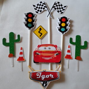 Arquivo digital p/ SILHOUETTE - Topo de Bolo Carros Mcqueen