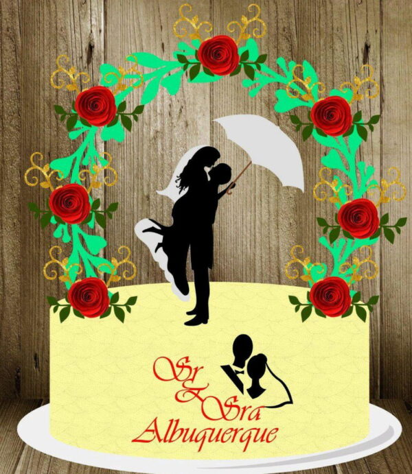 Topo de Bolo Casamento 2+ 4 Arquivos a Sua Escolha