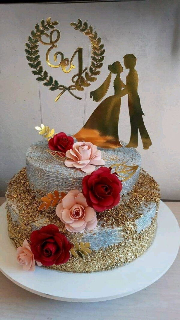 Topo de Bolo Casamento + 4 Arquivos a Sua Escolha