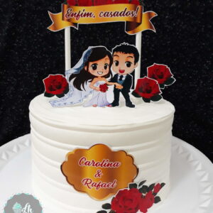 Arquivo Digital Topo de Bolo Casamento #1
