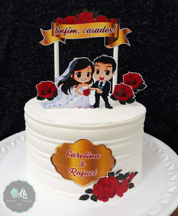 Arquivo Digital Topo de Bolo Casamento #1