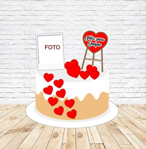 Topo de Bolo Casamento - Arquivo Digital
