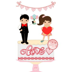 Arquivo Arquivo Topo de Bolo - Casamento / Namoro / Noivado