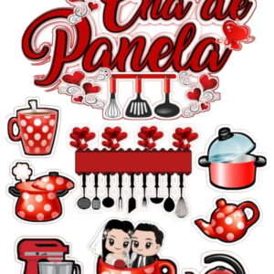 Topo De Bolo Chá De Panela - Arquivo Digital
