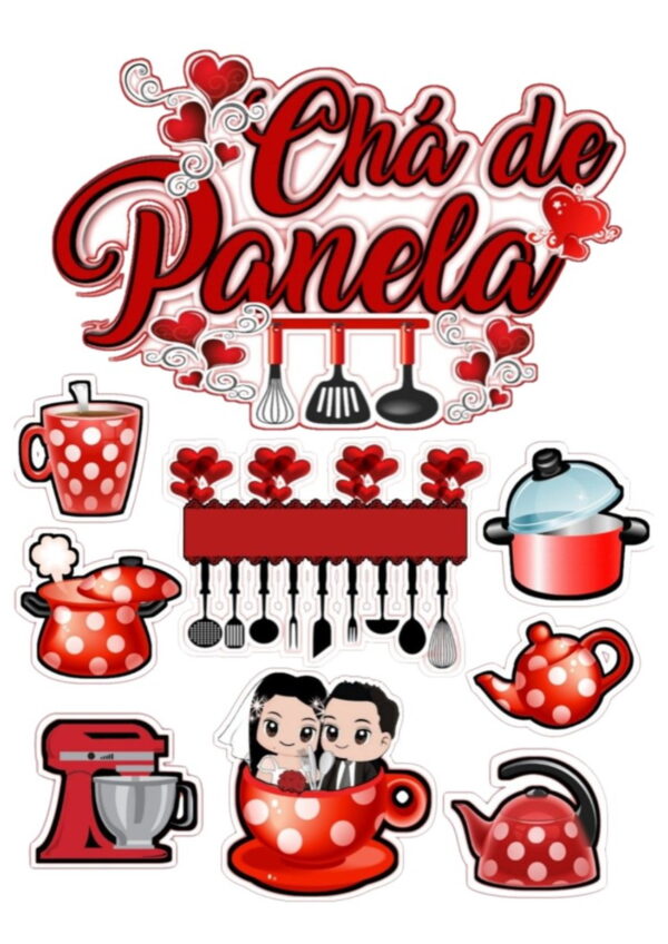Topo De Bolo Chá De Panela - Arquivo Digital
