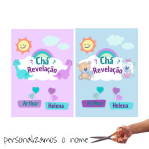 Topo de Bolo Chá Revelação Dinossauro Arquivo pdf