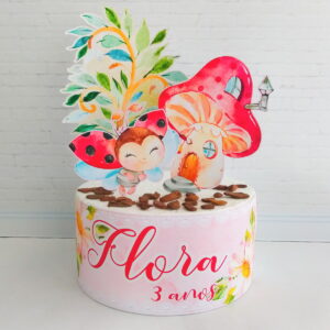 Topo de Bolo com Cinta Joaninha