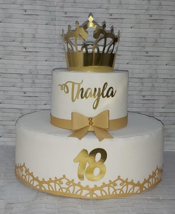 Topo de bolo coroa princesa arquivo de corte 02