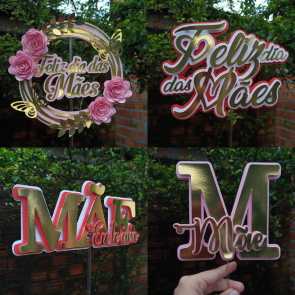 Topo de Bolo Dia das Mães- Arquivo Digital