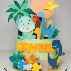 Topo de Bolo Dino Baby Arquivo de Corte 3d