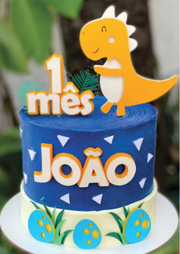 Topo de Bolo Dinossauro Arquivo de Corte