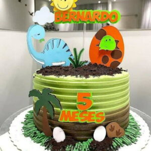 Topo de Bolo Dinossauro Bebê Dino + 4 Arquivos a Sua Escolha