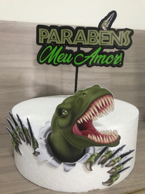 TOPO DE BOLO DINOSSAURO - Arquivo de corte