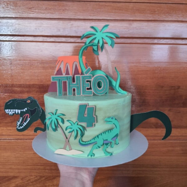 Arquivo de Corte - Topo de bolo Dinossauros