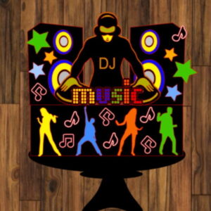 Topo de Bolo DJ Música - Arquivo de corte