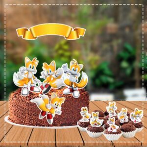 Topo De Bolo E Topper Sonic Tails - Arquivo Digital