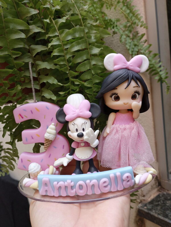 Topo de Bolo em Minnie Confeiteira