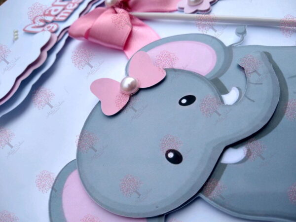 Kit com 5 arquivo de corte: 05-ELEFANTE Topo de bolo - Imagem 4