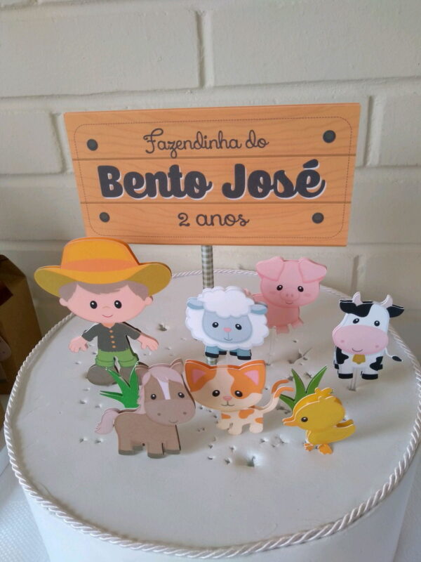 Topo de Bolo Fazendinha Menino - Image 2