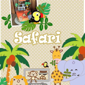 Topo de Bolo Floresta Safari