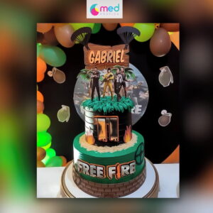 TOPO DE BOLO FREE FIRE-ARQUIVO DE CORTE