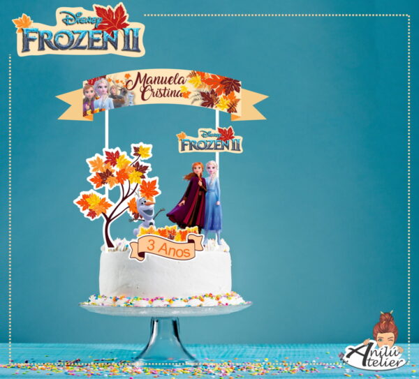 Topo de Bolo Frozen 2 - Arquivo de Corte