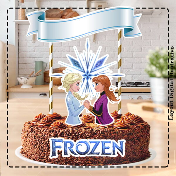 TOPO DE BOLO FROZEN - ARQUIVO DIGITAL