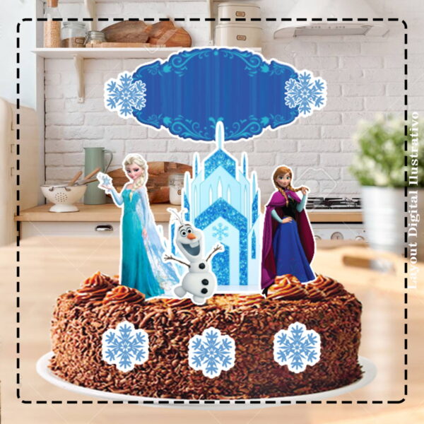 TOPO DE BOLO FROZEN - ARQUIVO DIGITAL