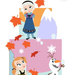 Topo de Bolo Frozen Cute - 100% Camadas (arquivo Digital)